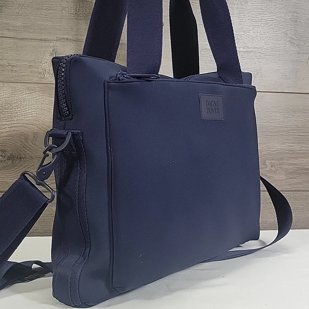 Dagne Dover Navy Blue Laptop Crossbody Business Bag